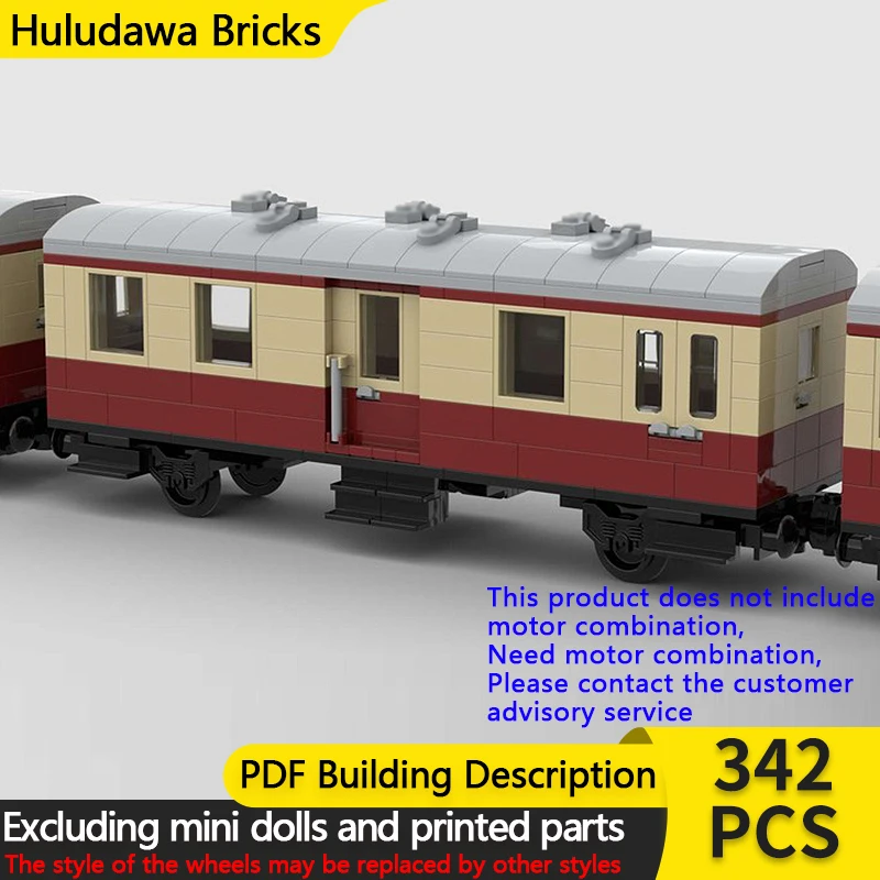 

City Car Model MOC Building Bricks Railway ETA177 Train Mittelwagen Modular Technology Gifts Holiday Assemble Children Toys Suit