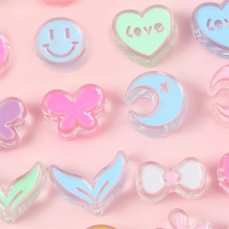 Large Hole Acrylic Beads Loose Spacer Beads For Jewelry Making Needlework Diy Handmade Bracelet Necklace Key Chain Accessories