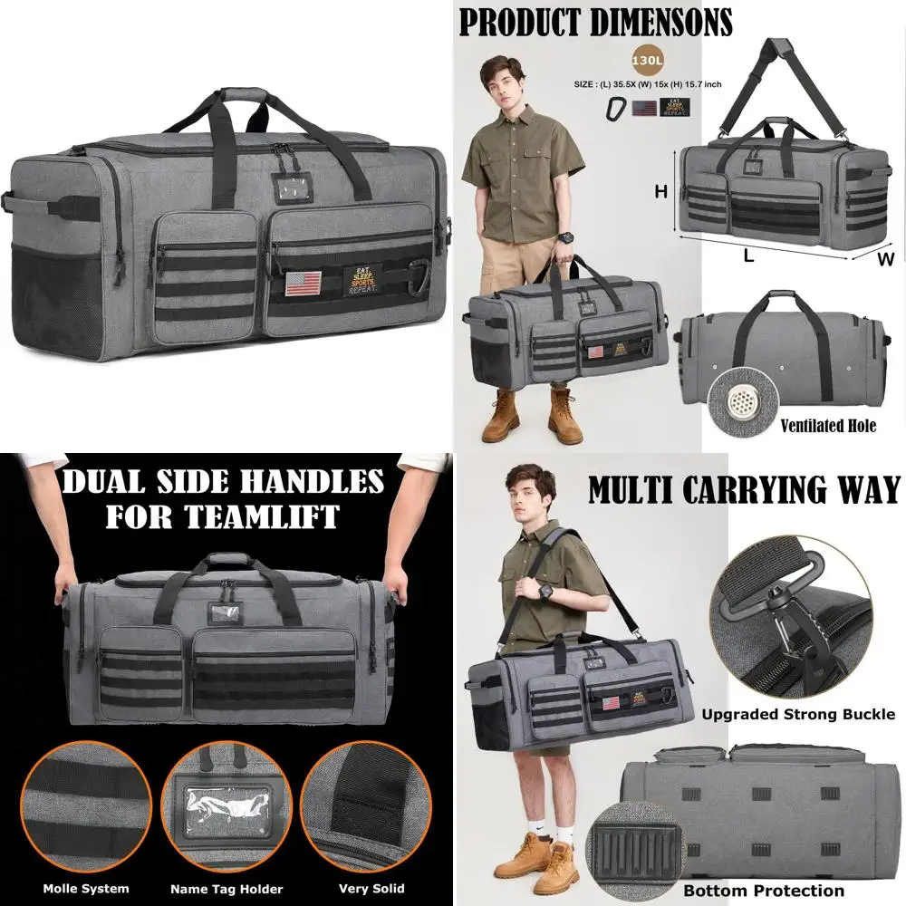 

Men's Heavy-Duty Travel & Sports Equipment Bag for Gym, Hockey, Football, Soccer, Basketball & Team Training