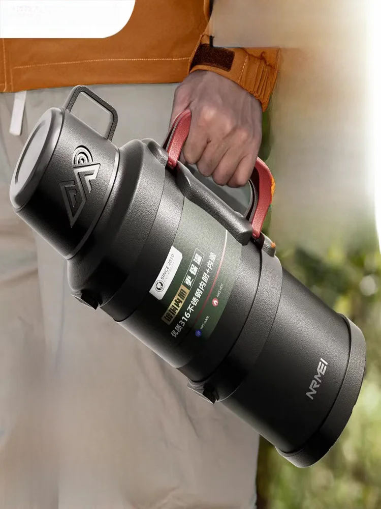 

Large Portable 36 Stainl Steel Insulated Water Bottle Outdoor High Capaci 5L Warmth Hot Water Pot for Travel And Home Use