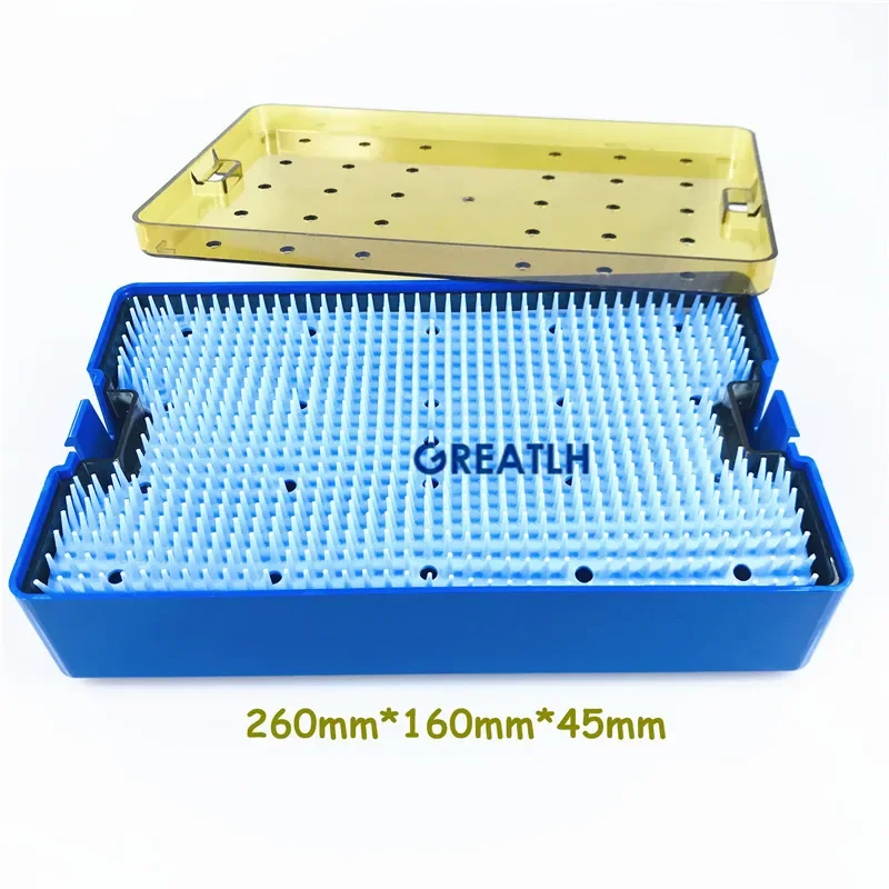 Silicone sterilization tray case for holding instrument Disinfection box sterilising tray case