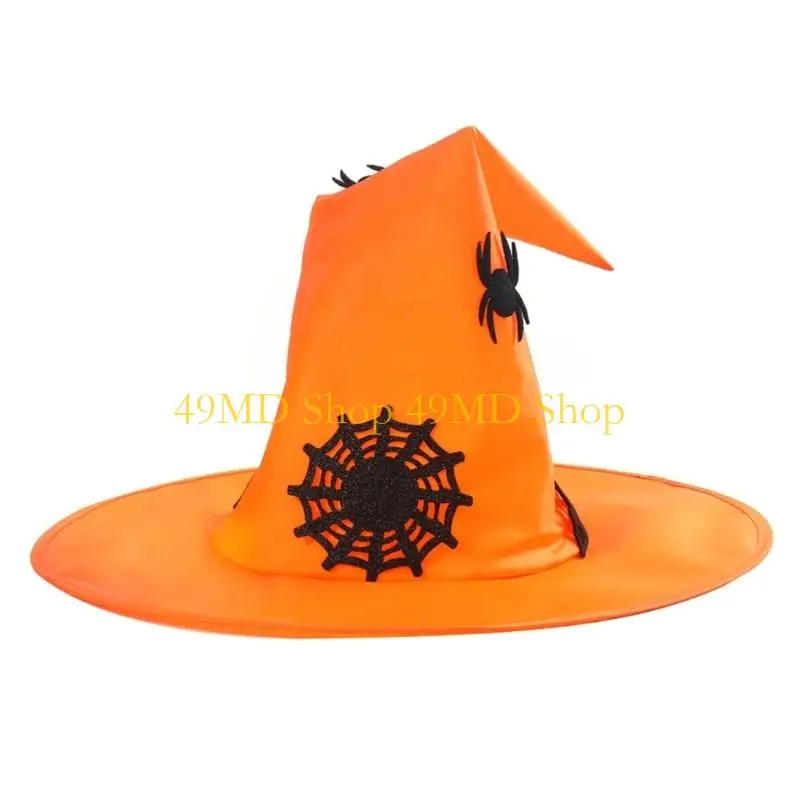49MD Halloween Party Hat Witch Hats Halloween Witch Cosplay Hats Pointed Witch Hats Pumpkins Witch Hat Decorations for Kids
