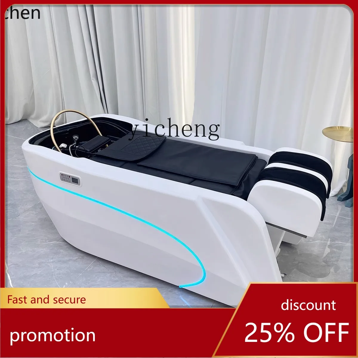 

HXL Electric Hair Washing Bed Barber Shop Fully Automatic Water Circulation Steaming Head Therapy Bed