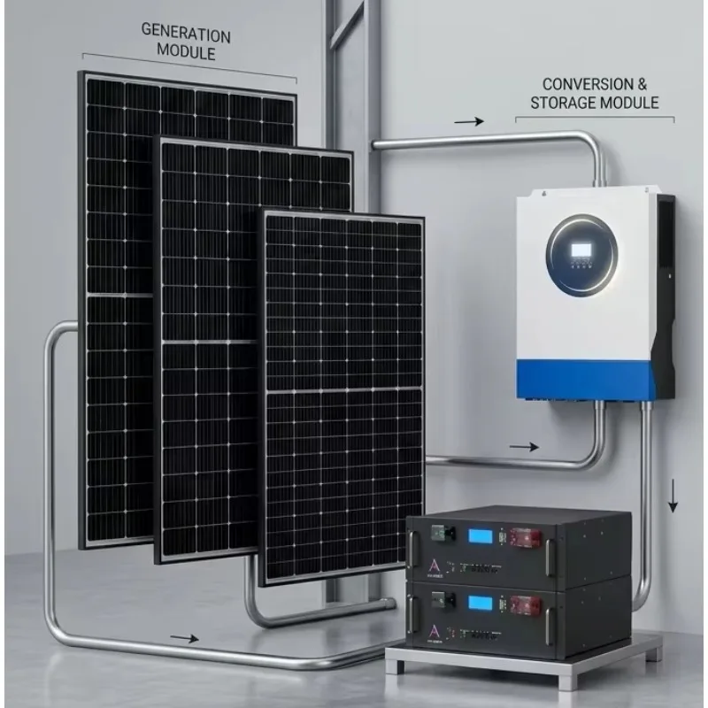 6200W Large Solar Energy System, 10kWh LiFePO4 Battery, Complete MPPT Power Station Kit for Home RV Long Term Energy Use
