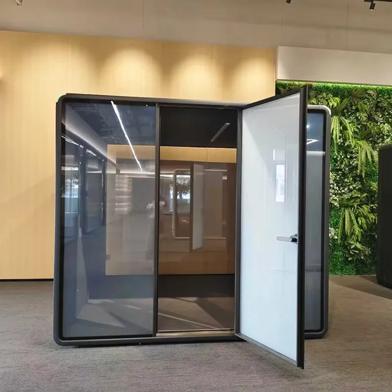 Pre-fabricated Office Pods Precision Design Acoustic Soundproof Booth Multi-person Meeting Work Pods Portable Movable Silent Box