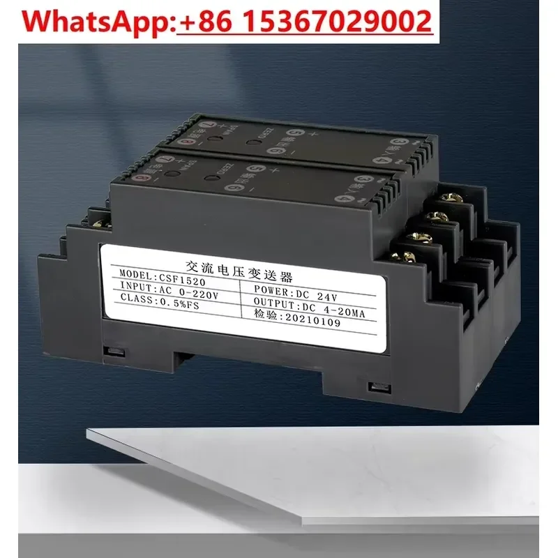 AC Voltage Transmitter 500V 380V to 4-20mA 0-10V Output Signal Isolation Module Sensor for Industrial Automation Control