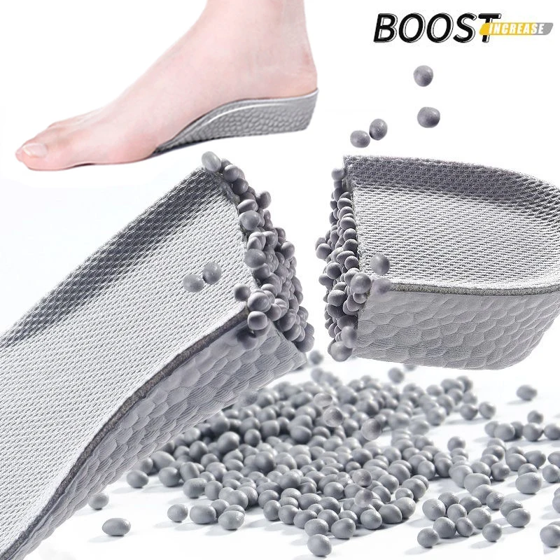 Popcorn Height Increase Insoles For Men Women Boost Half Shoe Insole Soft Breathable Orthopedic Arch Support Shoe Pads 1.5-3.5cm