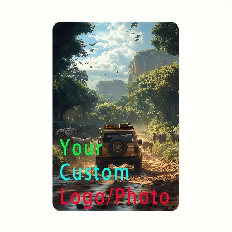 [2D Flat] Classic Metal Wall Decor Plaque - 20.32X30.48 cm Customizable HD Printing Multifunctional Waterproof Fade Resistant E