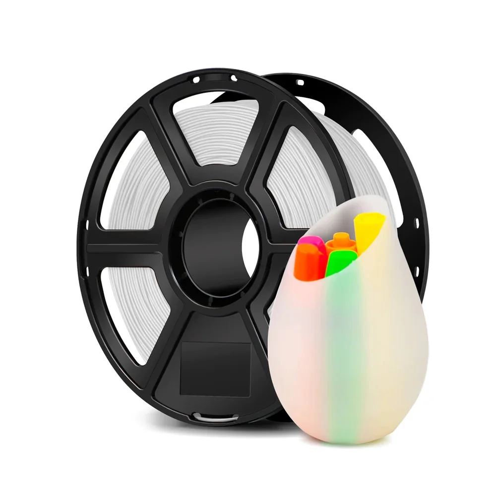 Flashforge PLA 3D Printer Filament 1.75mm 1KG Spool Plastic For 3D Pens Printing Material Color Change Rainbow Black White Color