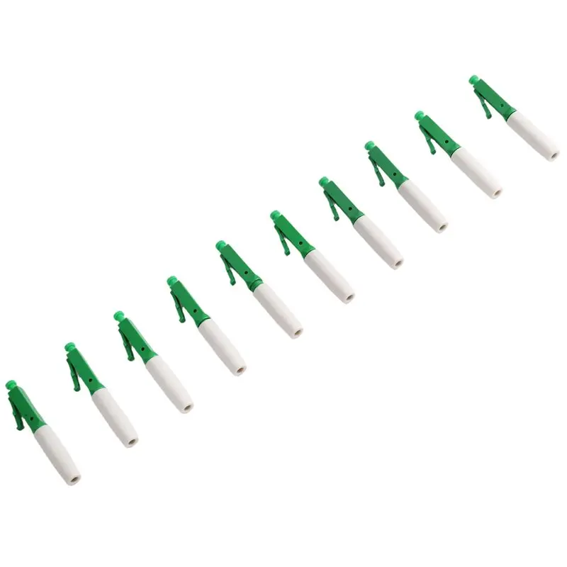 [B24B!】 10PCS LC APC Fiber Assembly Quick Connector 10PCS Single Mode LC Fiber Optic Cable Fast Connector For FTTH Drop Cable