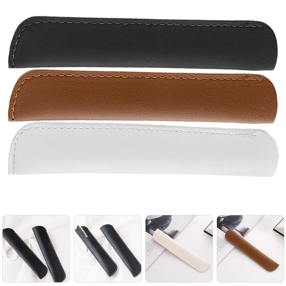 

12 шт. чехлов для ручек из полиуретана, элегантный дизайн, долговечный материал для различных пишущих принадлежностей, портативный настольный аксессуар