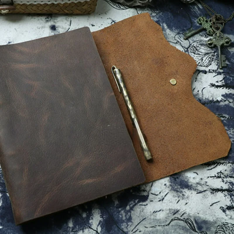 Leder Handgemachte Journal Notebook Erste-schicht Tagebuch Retro Nostalgischen Hand Konto