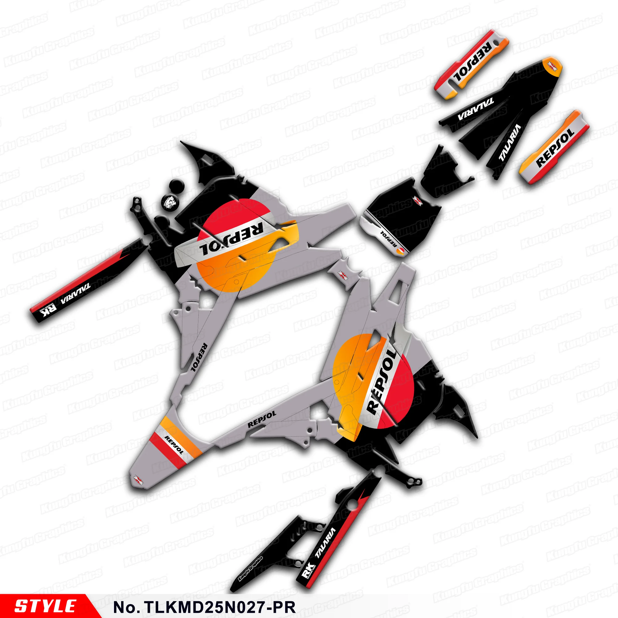 

Комплект графических наклеек JY RACING для TALARIA KOMODO, детали, номер стиля TLKMD25N027-PR