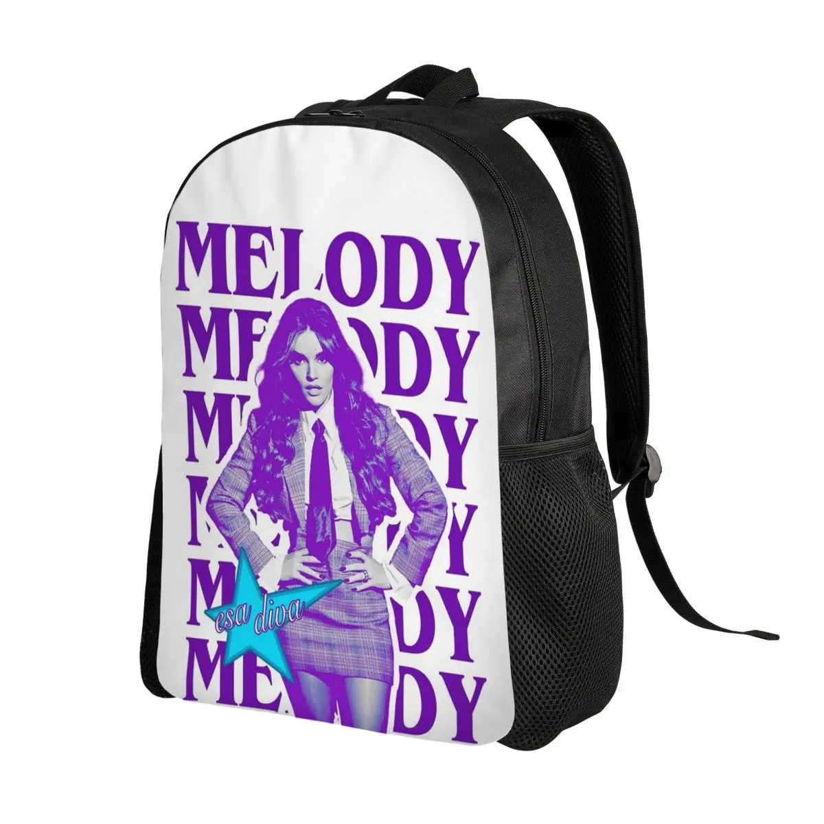 Melody Esa Diva Spain Eurovision Merch Backpack Daypack Large Capacity Boys Girls BookBag School Bag Shoulder Bags for Men Women