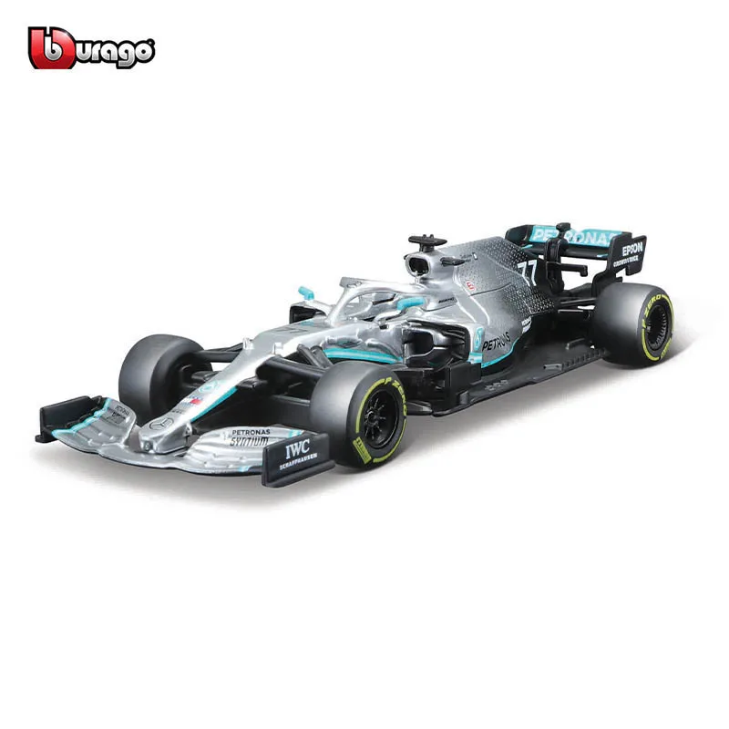 Bburago 1:43 2019 Mercedes F1 W10 EQ Power+ #77 Valtteri Bottas Alloy Luxury Vehicle Diecast Cars Model Toy Collection Gift