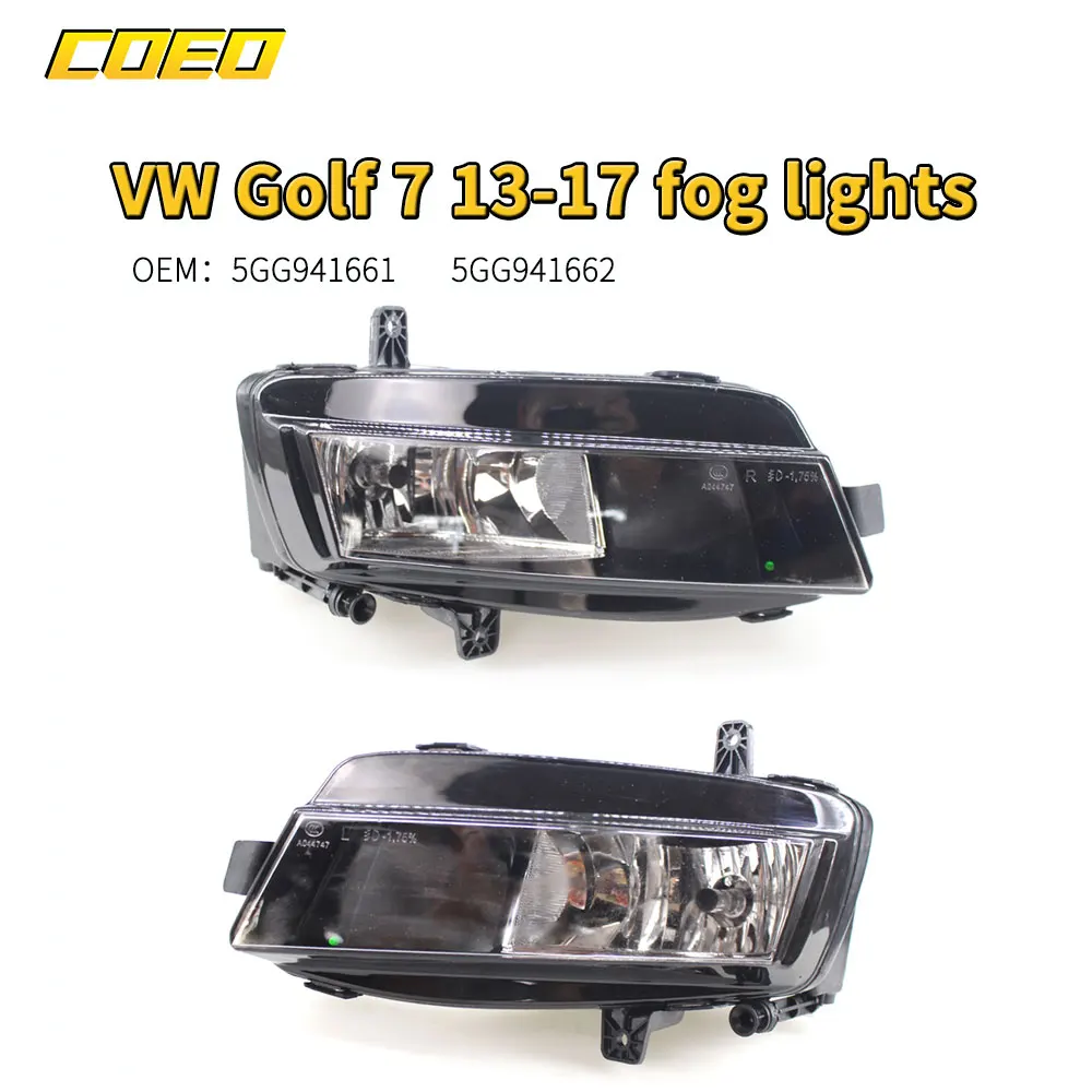 Auto Front Bumper Fog Light Lamp Assembly For VW Golf 7 2013-2017 5GG941661 5GG941662