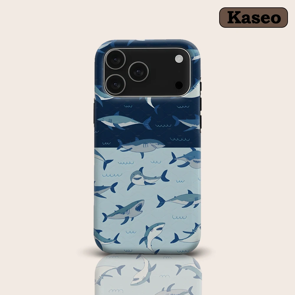 KASEO Matte Bumper for Magsafe Case for IPhone 17 16 15 14 Plus 13 Pro Max Shockproof Hard PC Shark Duo Tone Cover