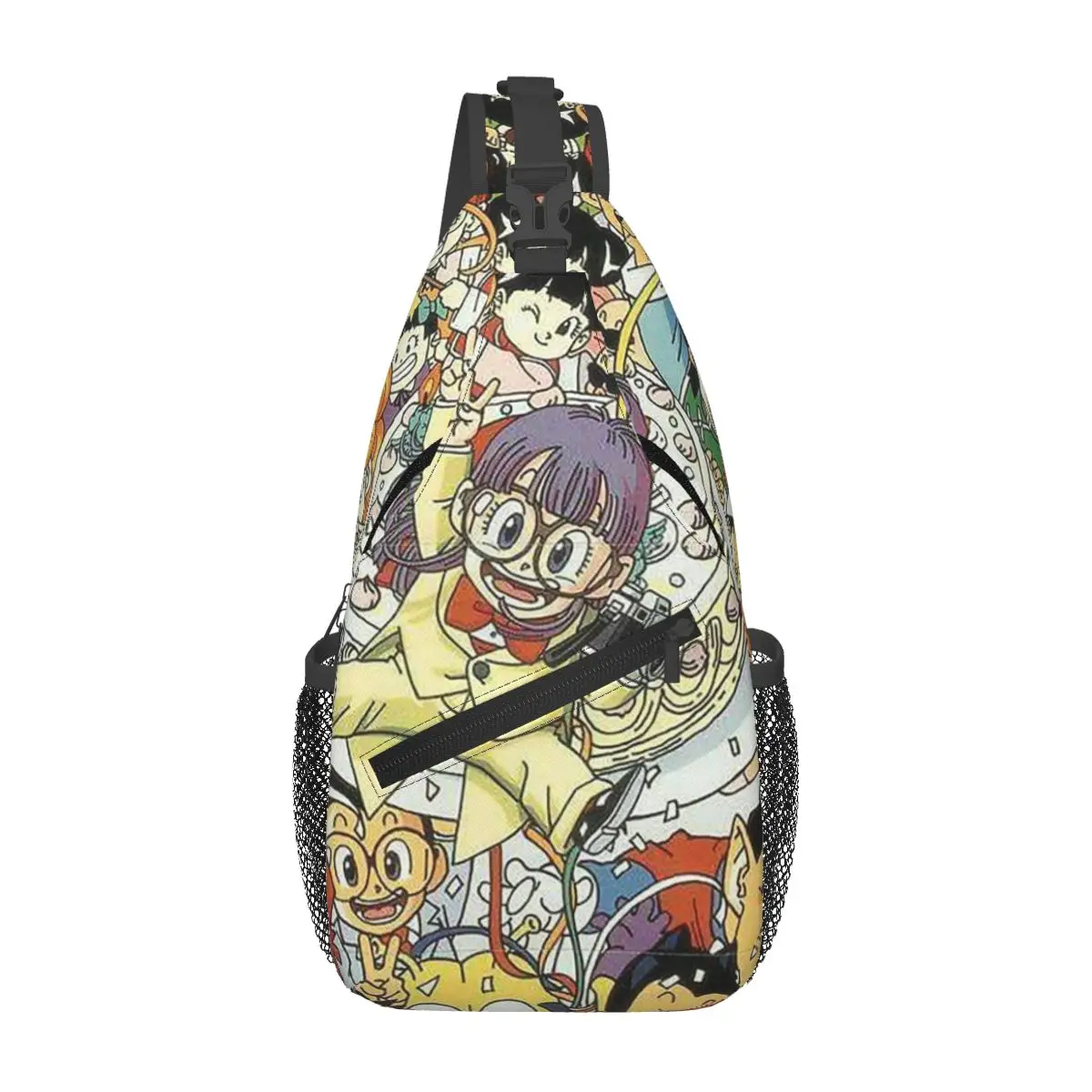 Cute Dr.Slump-Robot Girl Arale Hoyoyo Sling Backpack Sling Bag Travel Chest Bag Daypack Men Crossbody Backpack Shoulder Bag