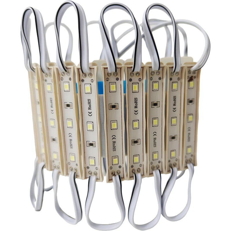 100PCS/Lot SMD 2835 Led Module 0.72W 3Led Light Waterproof IP65 9000k Super Bright Led Sign Backlights Outdoor led String strip