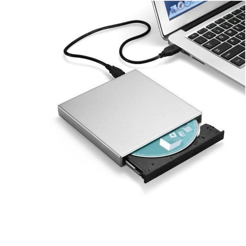 USB2.0 Portable External DVD RW Burner 24X High Speed CD DVD Rewritable Optical Drive For Laptop Desktop PC
