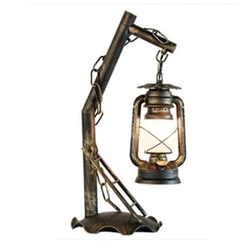 

Персонализированная настольная лампа, спальня, кабинет, ресторан, декоративное освещение в стиле ретро из кованого железа, креативное китайское антиквариат