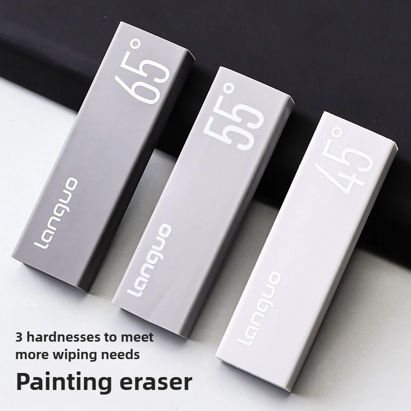 LANGUO 3-Type Hardness Sketch Eraser No Trace Residue Line Gathering Pencil Eraser for Art Kids School Drawing Highlight Clean