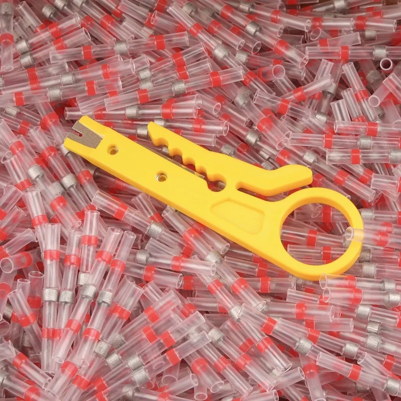 100~5000PCS Terminals Heat Shrink Solder Sleeve Insulated Electrical Butt Splice Waterproof Wire Connectors AWG22-18 Wholesale