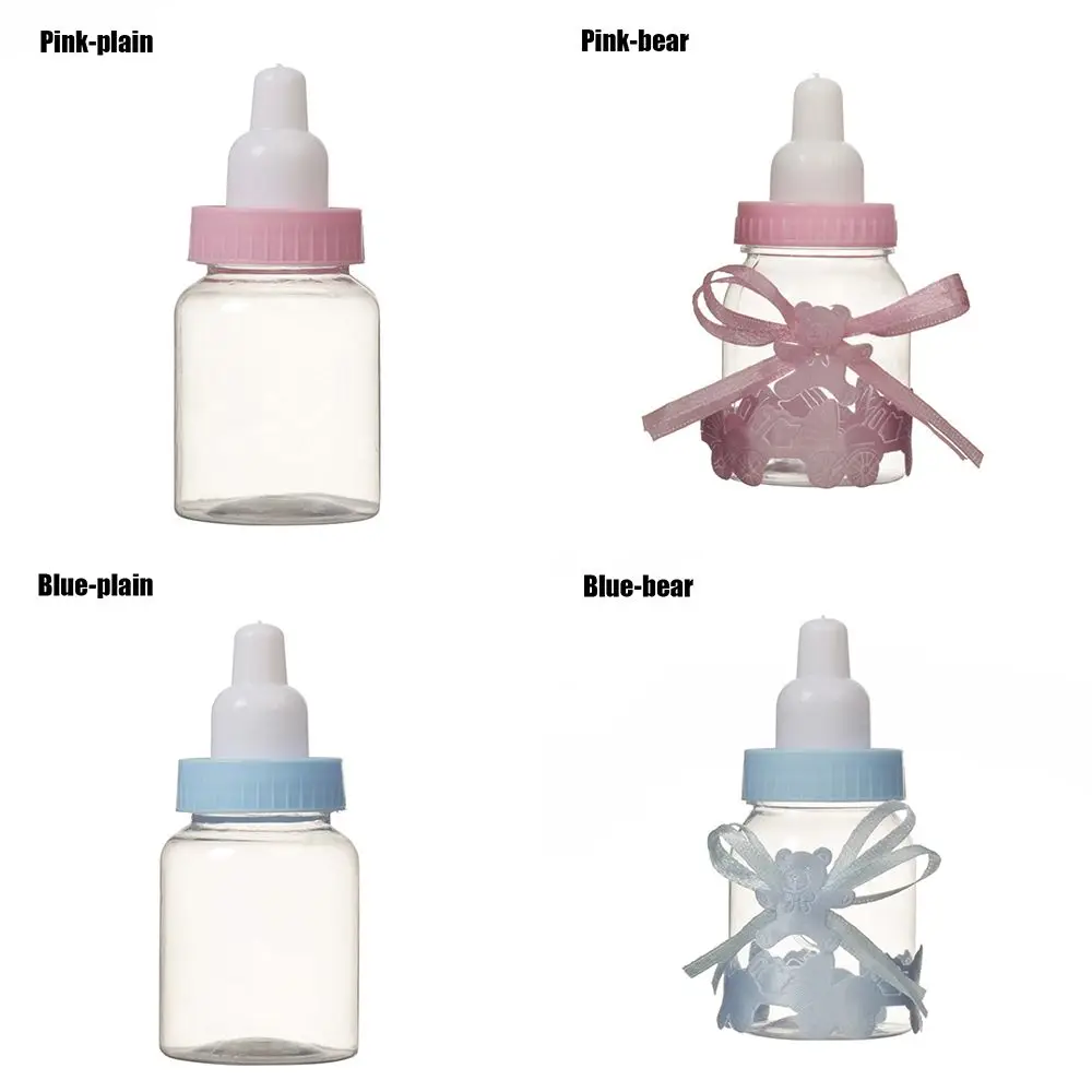 Baby Girl Boy Transparent Party Favour Baby Shower Favour Bottle Candy Box Decoration Fillable Bottles