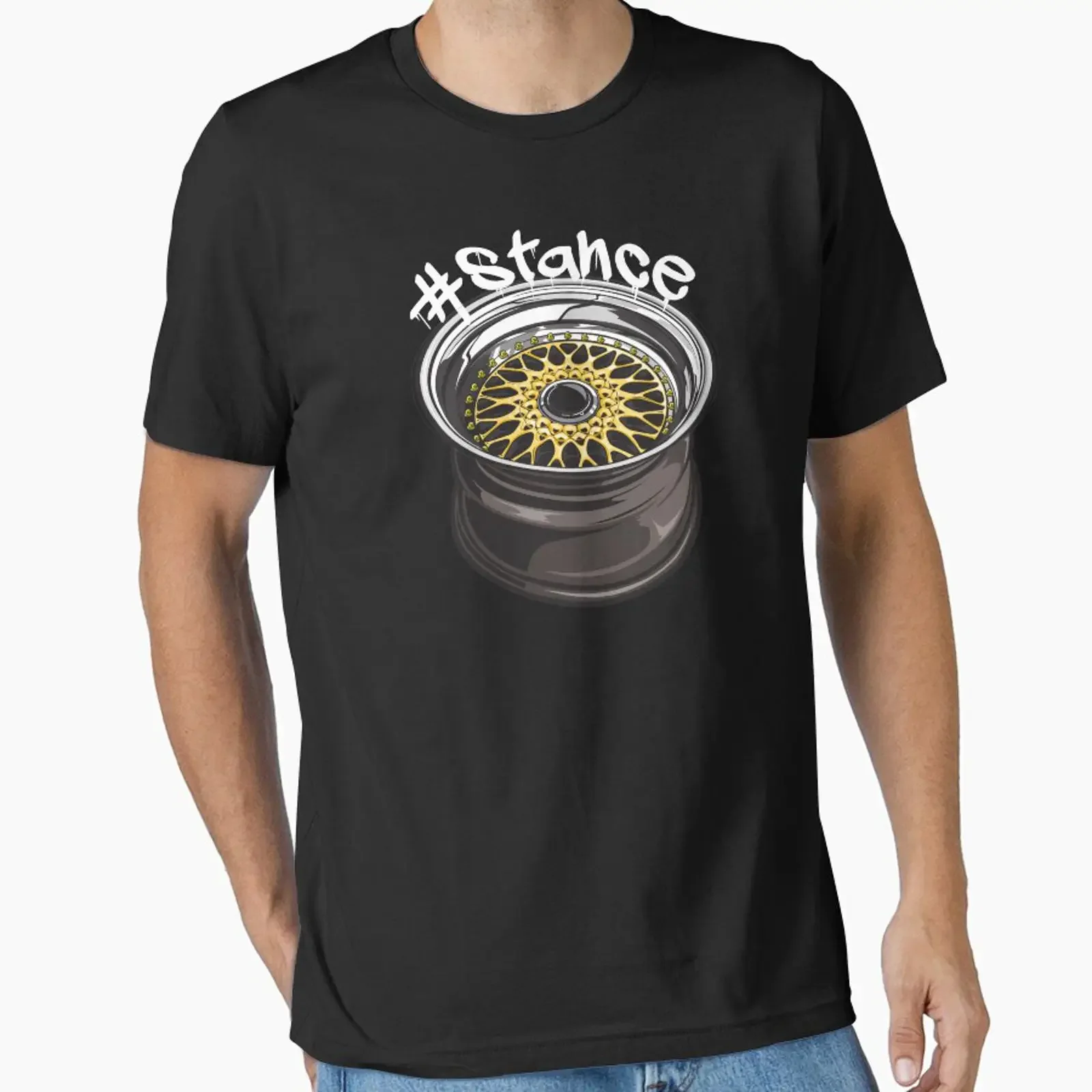 Tuning Wheel Rim JDM Fan Stance designed and sold by AutoDesignWerks vintage Washed Breathable Versatile Soft fashion graphic