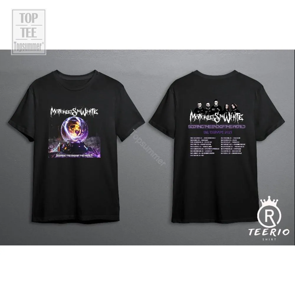 2023 бездвигательная белая футболка с надписью «The End Of The World Tour», белая футболка без подлокотников