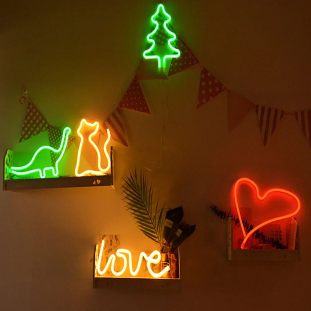 

Dinosaur Shape Led Neon Night High Brightness Green Color Easy On/Off Switch Widen Conductive Wire Creative Decorative Light For