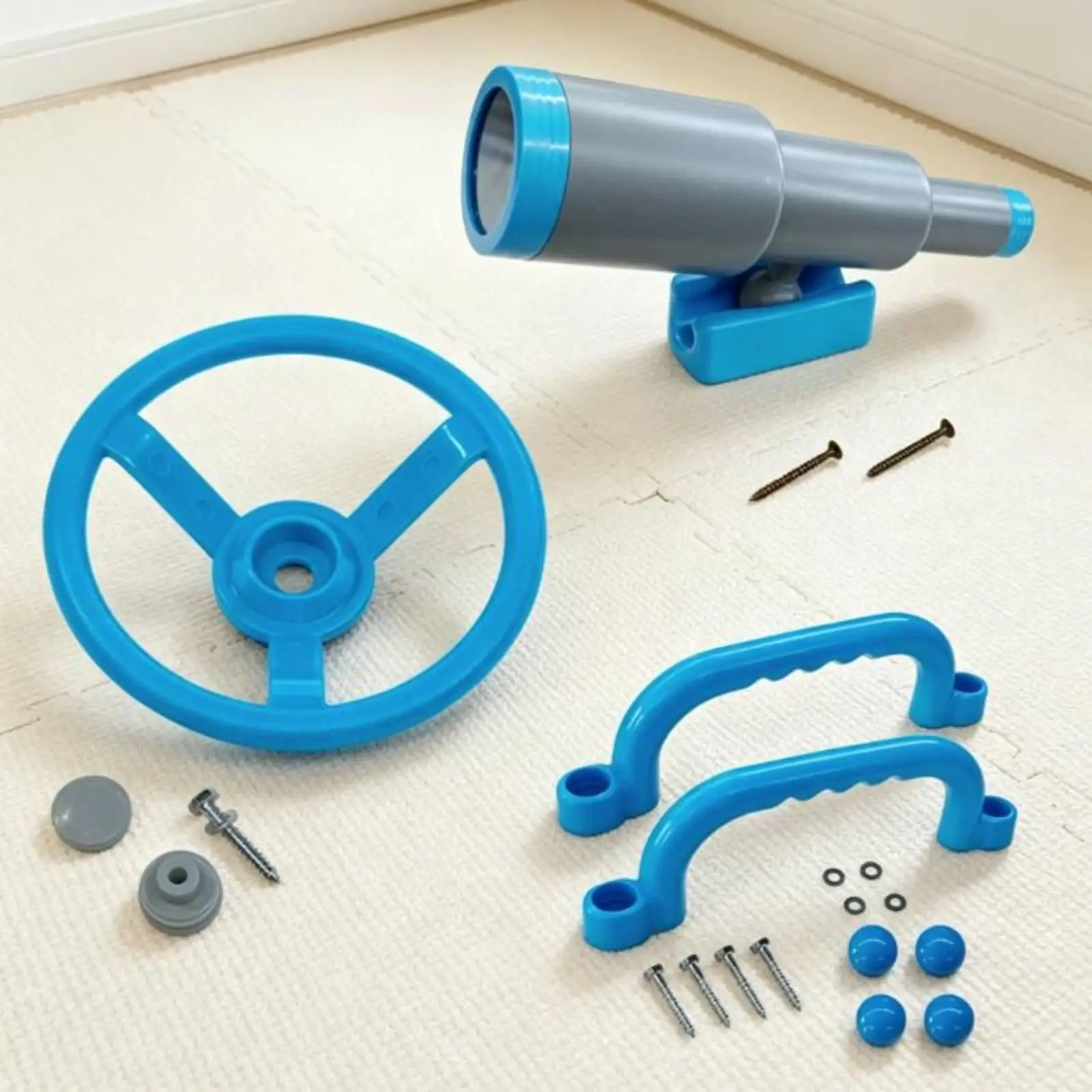 Steering Wheel and Telescope Set Sturdy Construction Playhouse Toy Attachment