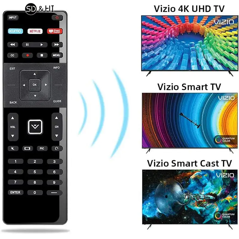 Replacement XRT122 Remote Control For VIZIO Smart TV D32-D1 D32H-D1 D32X-D1 D39H-D0 D40-D1 D40U-D1 D55U-D1 D58U-D3 D60-D3