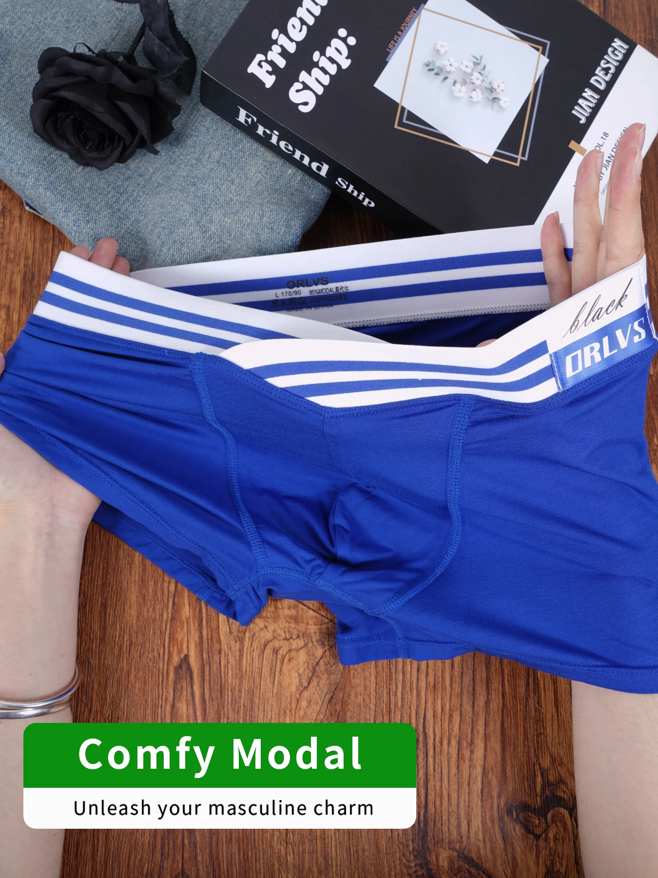 

Мужские трусы-боксеры с перекрестным поясом, эластичные, облегающие, мягкие, дышащие, прохладные