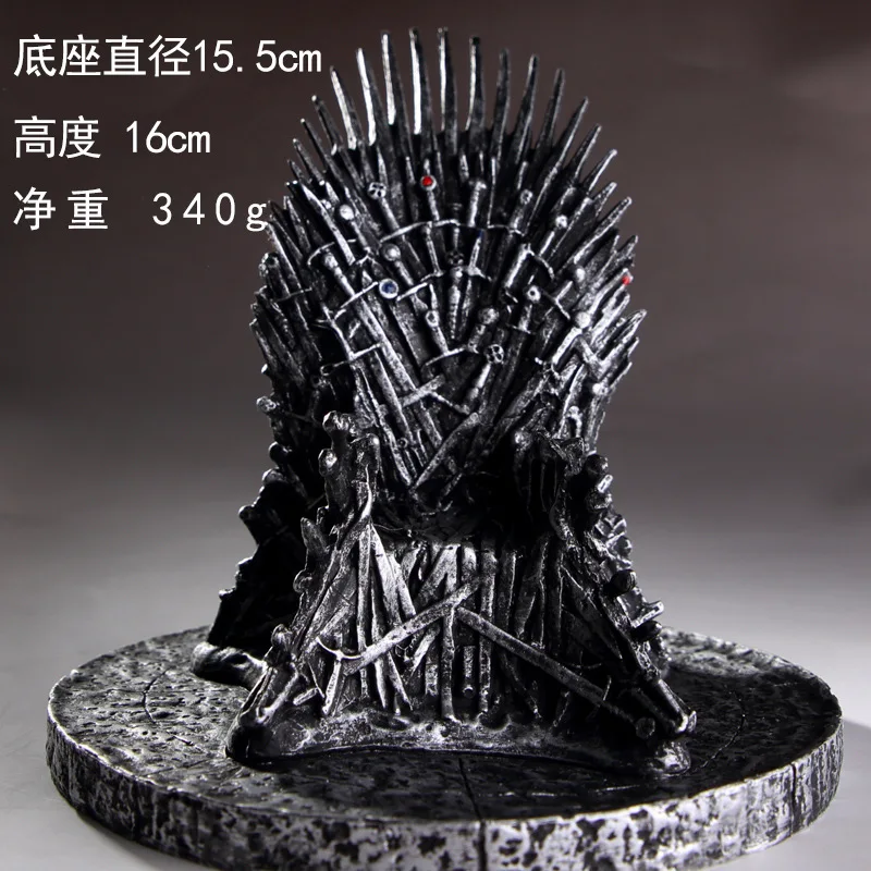 16CM A Song of Ice and Fire Game of Thrones Iron Throne American TV series PVC scene model desktop ornament peripheral gift