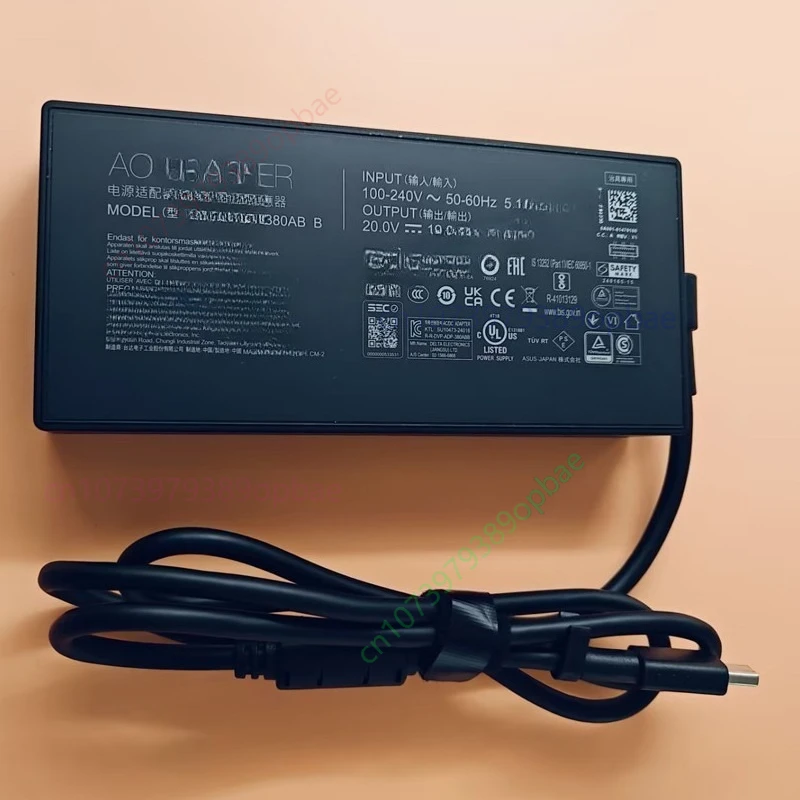 정품 ASUS 20V 19A 380W AC 어댑터 ADP-380AB B 노트북 충전기
