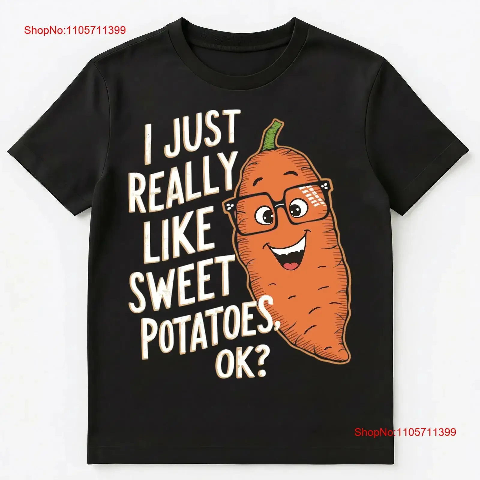 Im Just Really Into Sweet Potatoes Ok T Shirt long or short sleeves vintage Washed fashion homme Versatile graphic Slightly