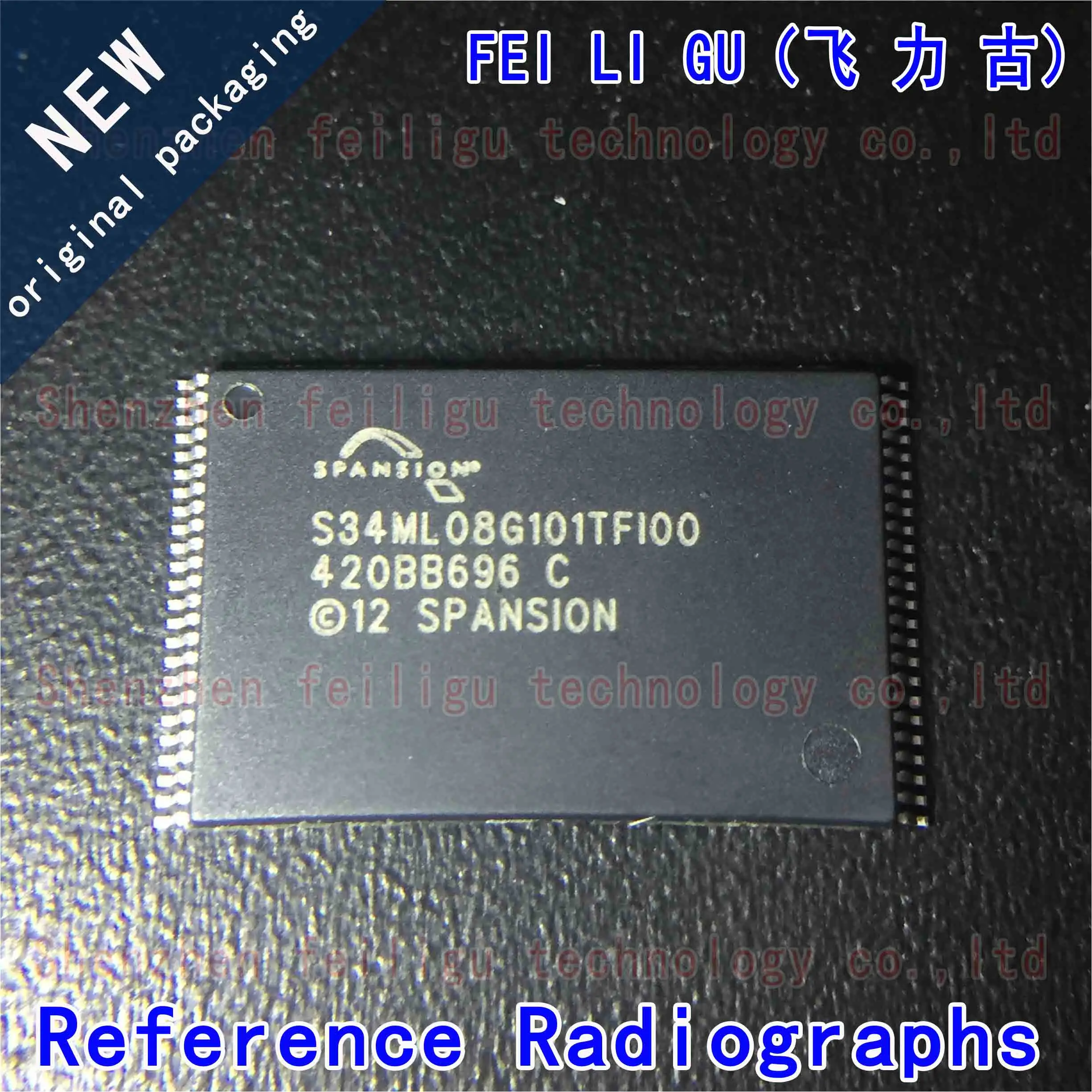 1~30PCS 100% New original S34ML08G101TFI000 S34ML08G101TFI00 Package:TSOP48 NAND flash 8G memory chip