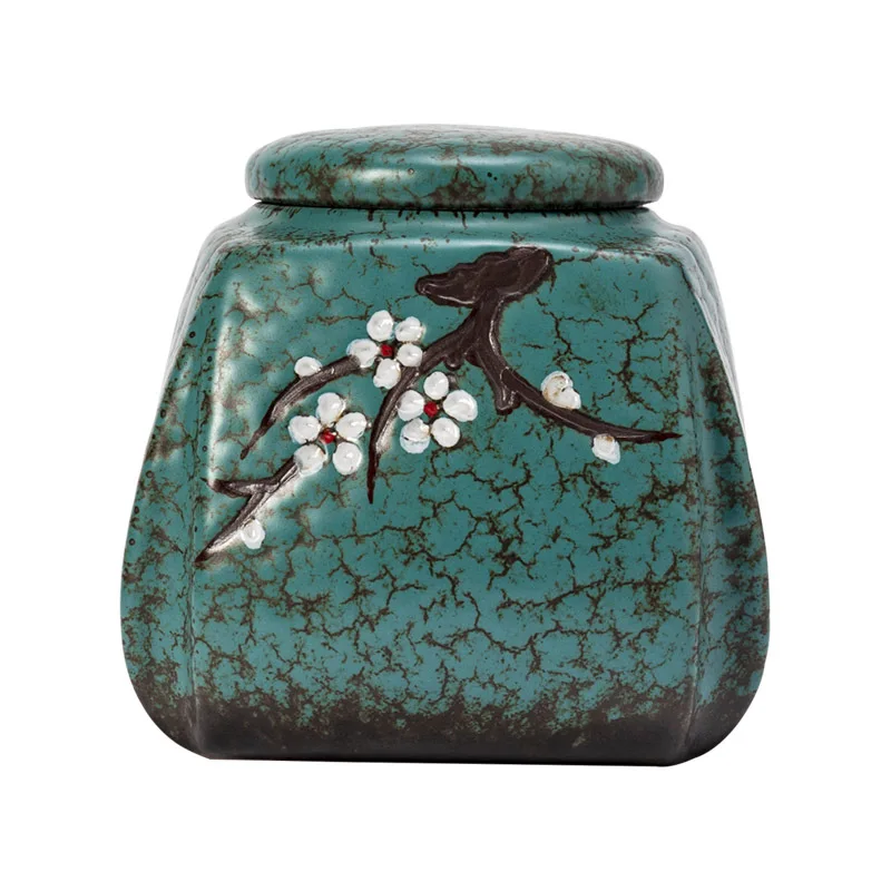 Creative Tea Jar Ceramic Large Wooden Stopper Awakening Handmade Sealed Pu Erh Japanese Kiln Transformed