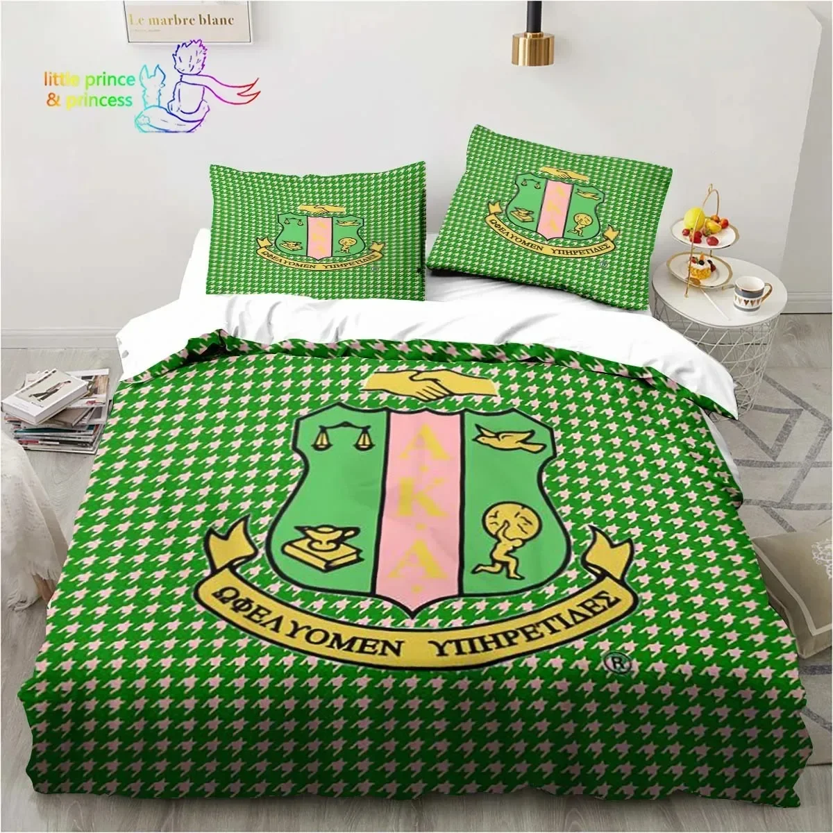 

3D Print Alpha Sorority Kappa Alpha AKA Bedding Set Single Twin Full Queen King Size Bed Set Aldult Kid Bedroom