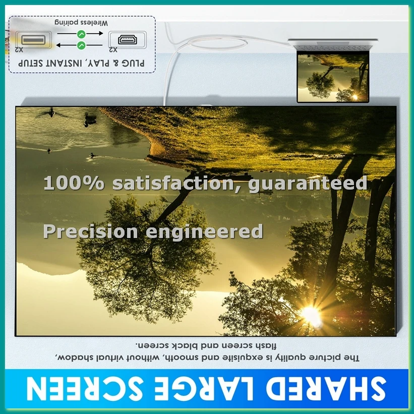 

-Compatible Wireless Transmitter Receiver Extender Kit Wireless Display Dongle for TV Camera Streaming Projector-TCES