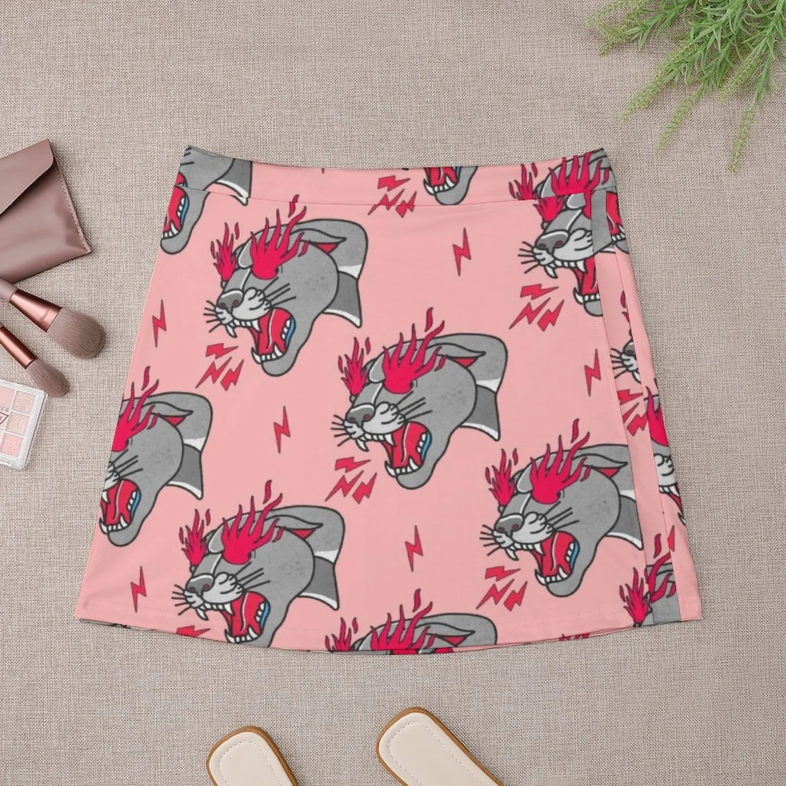 Panther Flame Mini Skirt chic and elegant woman skirt Skort for women Mini Skirt