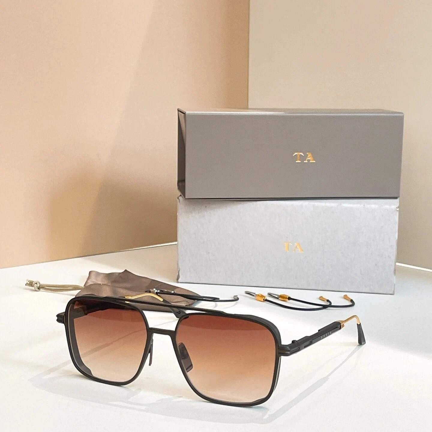 

New For DIYTA DT DES011 Stylish UV400 Driving Anti-Glare Womens Sunglasses Premium Alloy Frame Square Men's Sun Glasses With Box