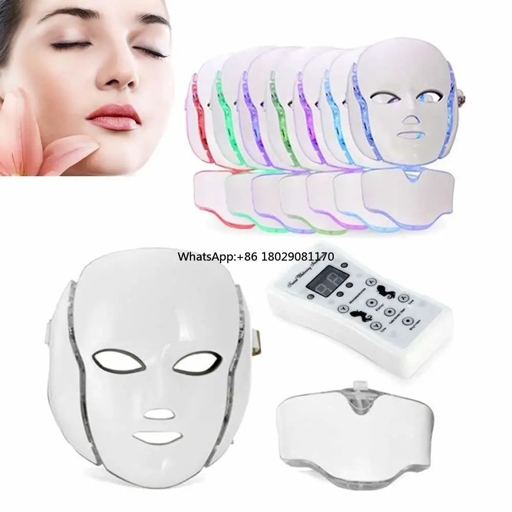 

2024 hot sale Wireless 7 Color LED Face equipment with neck for beauty