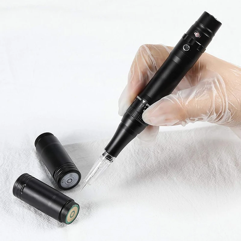 Macchina per tatuaggi wireless Penna PMU Trucco permanente professionale Microblading Sopracciglia Eyeliner Labbra Bellezza Body Art Cartuccia Kit di aghi