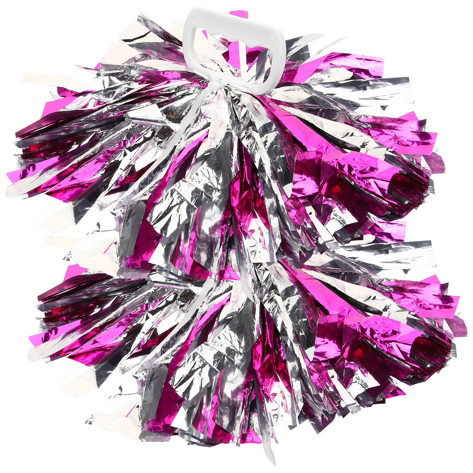 

2 Pcs Lightweight Durable PE Pom Poms Blue Cheerleading Bouquet Metallic Gloss Smooth H Prop Events Supplies