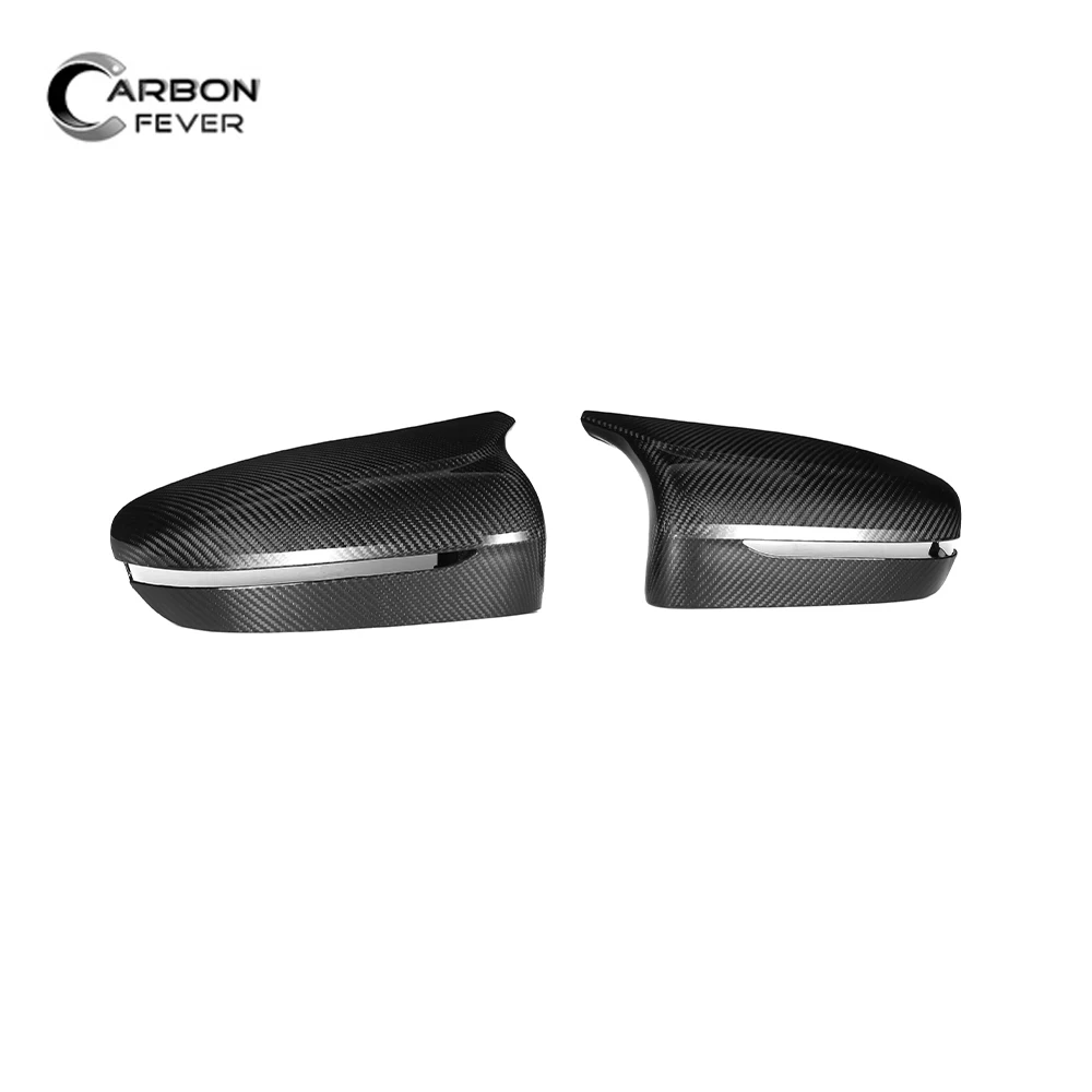 Real Dry Carbon Fiber Exterior Car Side Door Rearview Mirror Cover Caps For BMW M5 F90/F90 LCI M8 F91 F92 F93 OEM Style 2021-IN