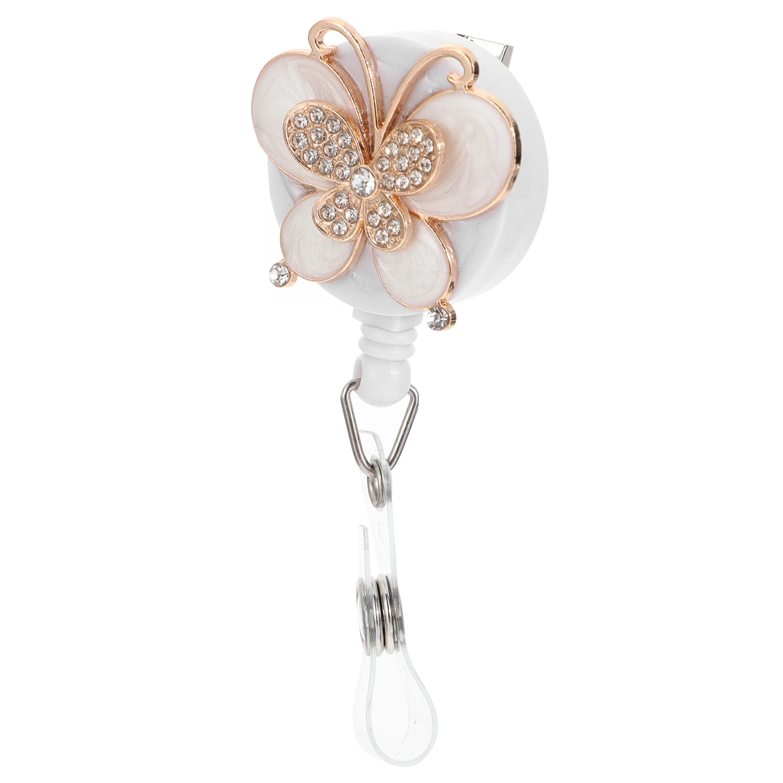 1 قطعة حجر الراين معرف شارة حامل الفراشات تصميم كليب ل قميص جيب طوق حزام ممرضة مكتب عامل طالب بطاقات الهوية حامل