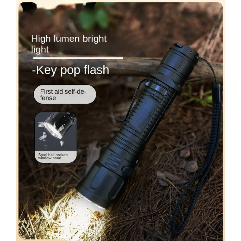 

Flashlight Strong Light Super Bright Outdoor Lighting Camping Led Chargeable Light Ultra-Long Life Battery Long Shot Camping