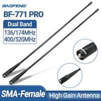 BAOFENG BF-771 PRO SMA-Female VHF UHF Dual Band Antenna For Walkie Talkie Baofeng UV-5R UV-21 k6 Quansheng UV K5 (8) Ham Radio